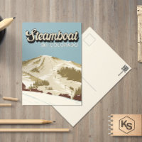 Steamboat Ski Area Winter Colorado Vintage