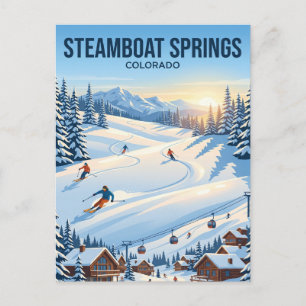 Steamboat Ski Resort Colorado Postcard