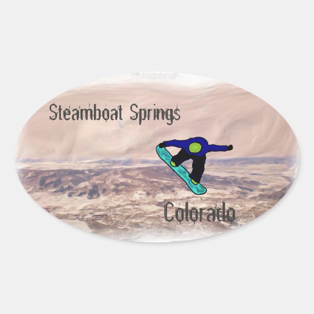 Steamboat Snowboard sticker (Front)