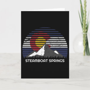 Steamboat Springs Co X Colorado Flag  Card