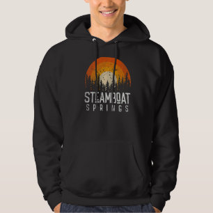 Steamboat Springs Colorado CO Retro Style Vintage Hoodie