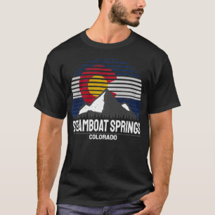 Steamboat Springs Colorado Colorado Flag T-Shirt