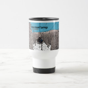Steamboat Springs Colorado day on lift drink mug