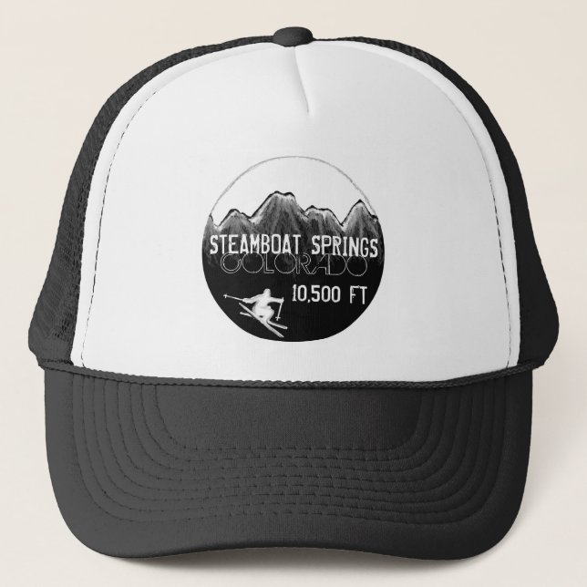 Steamboat Springs Colorado elevation ski hat (Front)