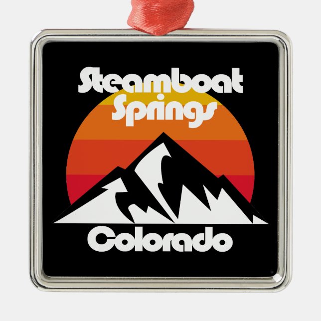 Steamboat Springs,Colorado Metal Tree Decoration (Front)