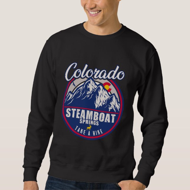 Steamboat Springs Colorado Mountain Camping Hiking Sweatshirt (Front)