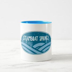 Steamboat Springs Colorado Outdoors Two-Tone Coffee Mug