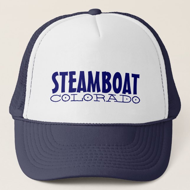 Steamboat Springs Colorado simple navy blue hat (Front)