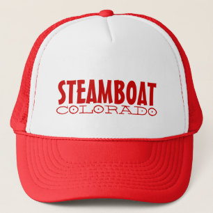 Steamboat Springs Colorado simple red hat