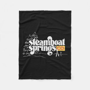 Steamboat Springs Colorado Ski Snowboard Winter Sp Fleece Blanket