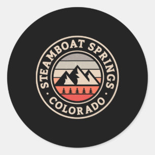 Steamboat Springs Colorado Skiing Snowboarding Lod Classic Round Sticker