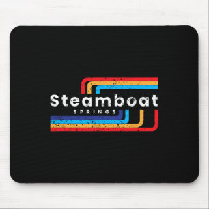 Steamboat Springs Colorado Skiing Vintage Steamboa Mouse Pad