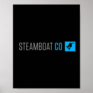 Steamboat Springs Colorado Snowboard Box Type Poster