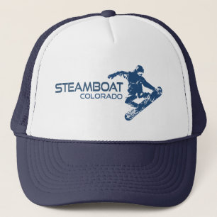 Steamboat Springs Colorado Snowboarder Trucker Hat