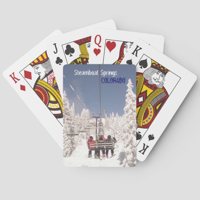 Steamboat Springs Colorado winter playing cards (Back)