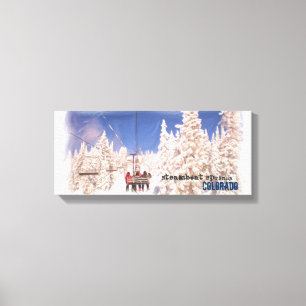 Steamboat Springs ski lift canvas wrap Print