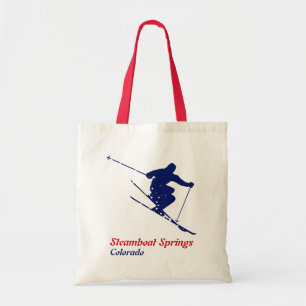Steamboat Springs Skier Tote Bag