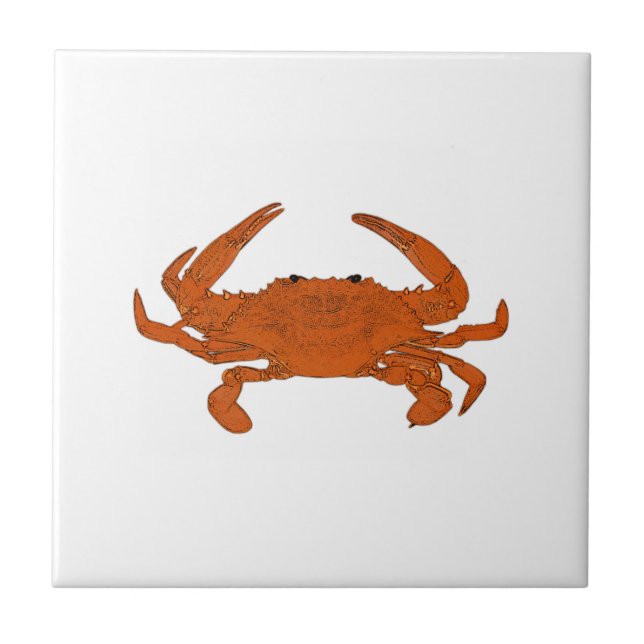Steamed Crab Logo (Atlantic blue crab) Tile (Front)