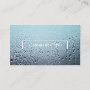 steamed glass comment card