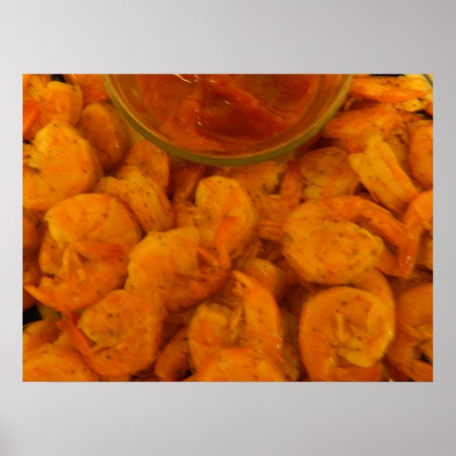 Steamed Shrimp and Cocktail Sauce Poster (Front)