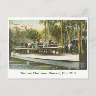 Steamer Cherokee, Ormond, FL - 1910 Postcard