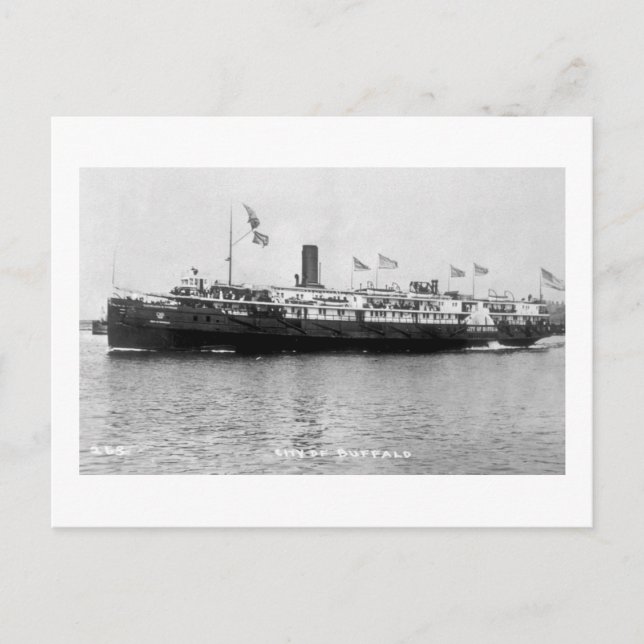 Steamer City of Buffalo - Louis Pesha Photo Postcard (Front)
