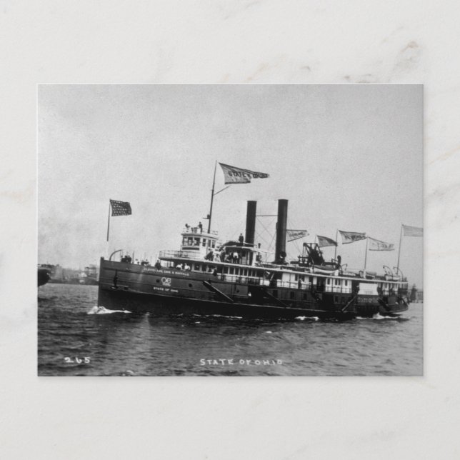 Steamer City of Ohio - Louis Pesha Photo Postcard (Front)