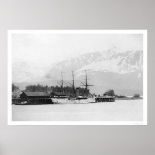 Steamer Docked in Seward, Alaska 1916 Poster