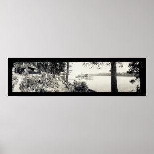 Steamer Tahoe Emerald Bay Photo 1910 Poster