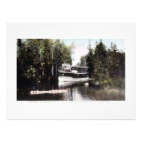 Steamer Topinabee at Devil's Elbow, Michigan Postc