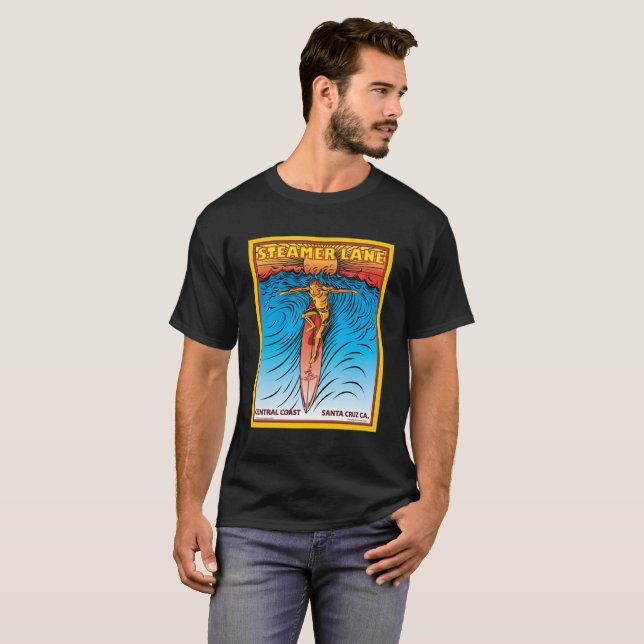 STEAMERLANE SURF SANTA CRUZ T-Shirt (Front Full)