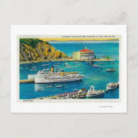 Steamers Catalina and Avalon at Pier, and Casino