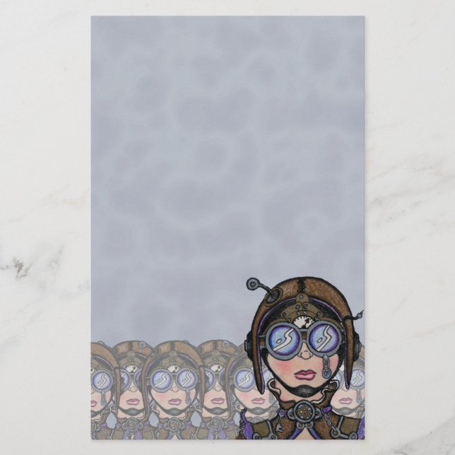 Steamface #1 Steampunk Stationery (Front)