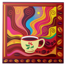 Steaming Coffee Cup Pattern