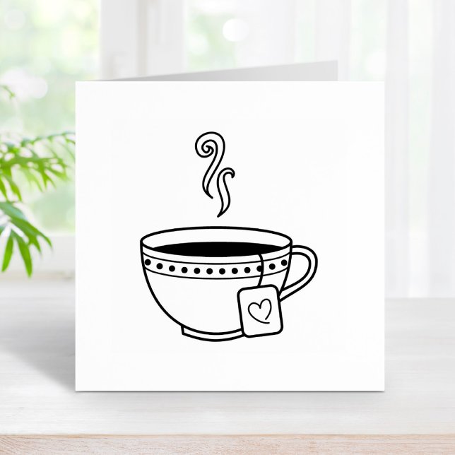 Steaming Cup of Tea Rubber Stamp (Creator Uploaded)