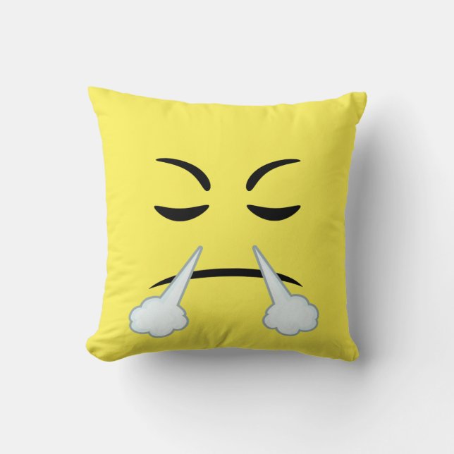Steaming Emoji Cushion (Front)