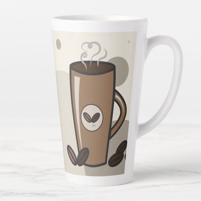 Steaming Latte Mug Design (Right)