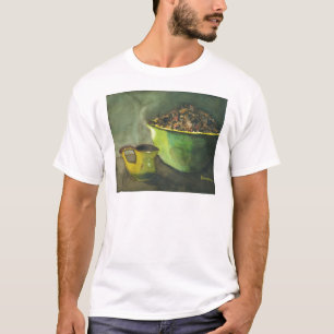 Steaming Morning Cup of Coffee Bowl Coffee Beans T-Shirt