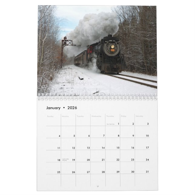 Steaming Through The Year Calendar (Jan 2026)