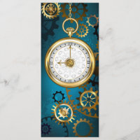 Steampun turquoise Background with Gears