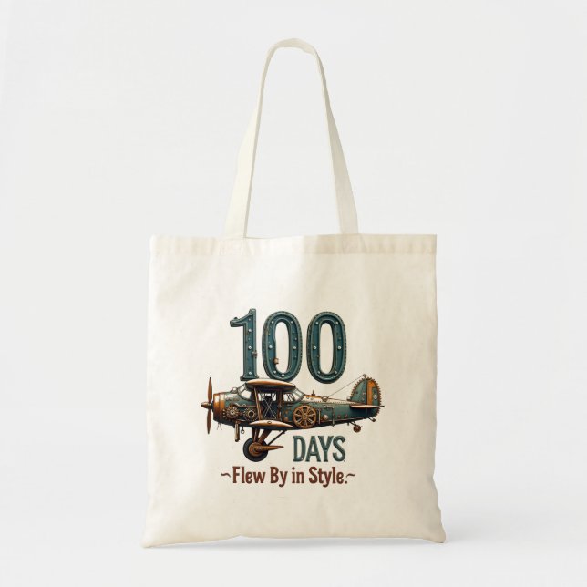 Steampunk 100 Days Tote Bag (Front)