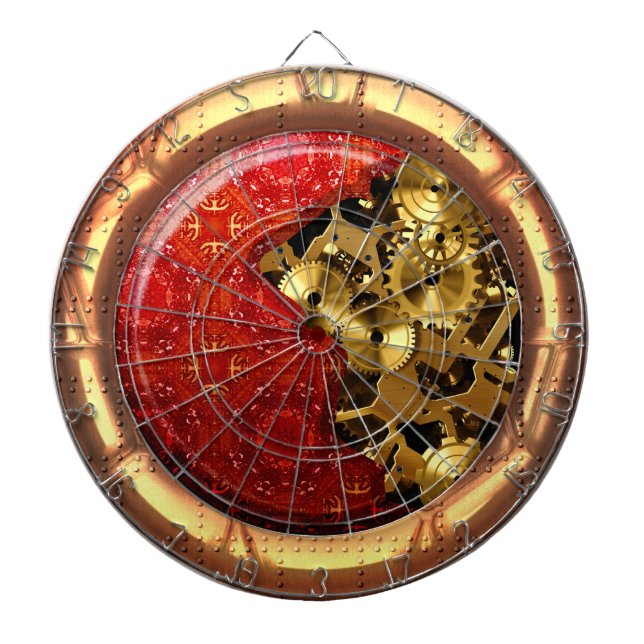 Steampunk 12 Dartboard Options (Front)