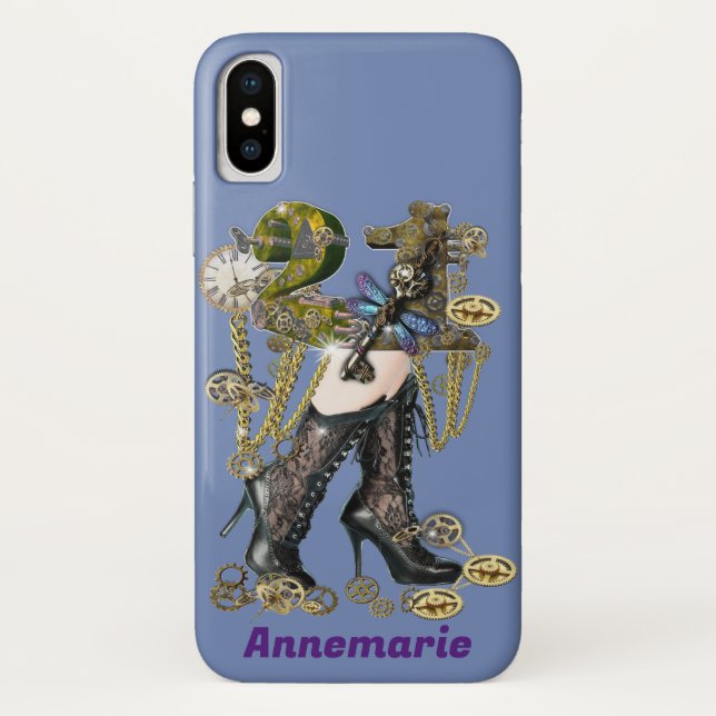 Steampunk 21st birthday gift Case-Mate iPhone case (Back)