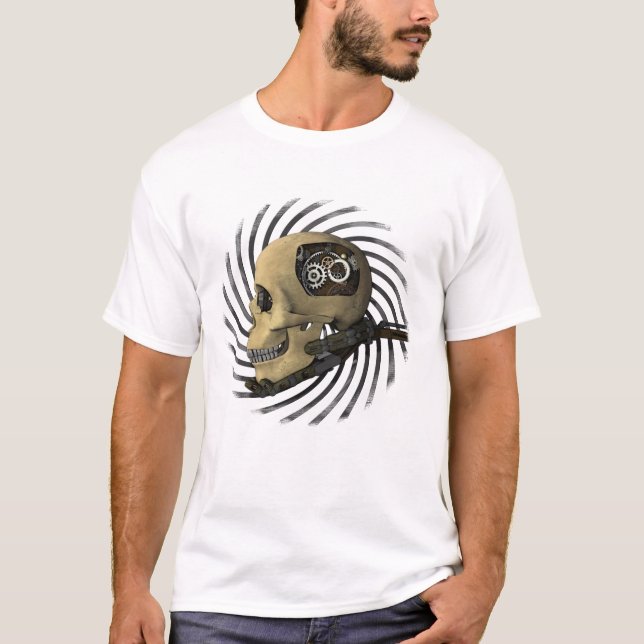 Steampunk A.I. Skull T-Shirt (Front)