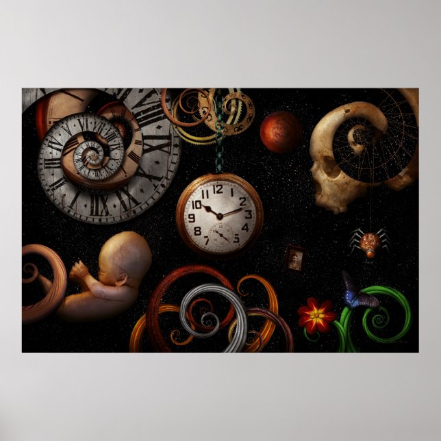 Steampunk - Abstract - The beginning and end Poster (Front)