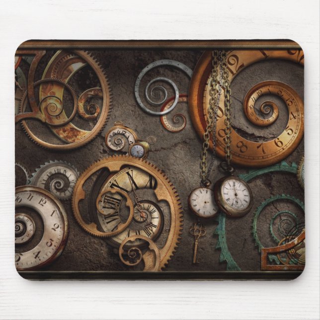 Steampunk - Abstract - Time is complicated Mouse Pad (Front)