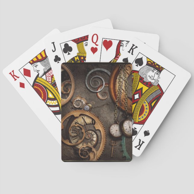 Steampunk - Abstract - Time is complicated Playing Cards (Back)