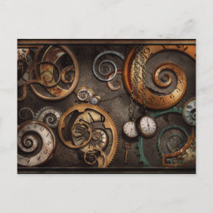 Steampunk - Abstract - Time is complicated Postcard