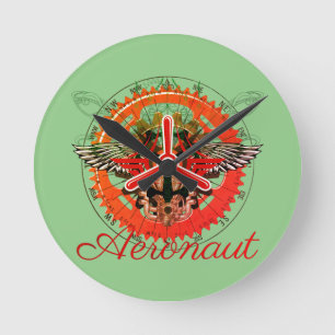 Steampunk Aeronaut, Himmelsmechanik Round Clock