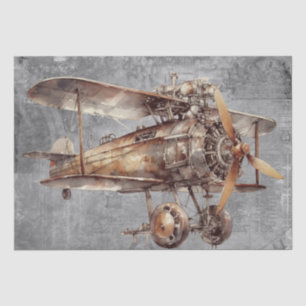 Steampunk Aeroplane Aircraft Tissue Paper